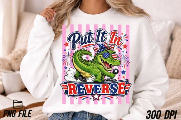 Celebrate Independence Day with a Funny Alligator Patriotic Design