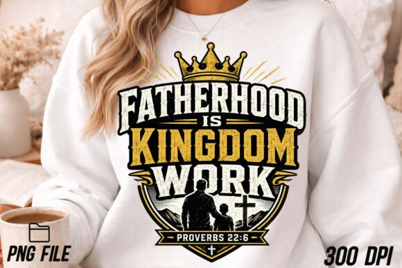 Elevating Brand Narrative with the Fatherhood is Kingdom Work PNG and Dad PNG Assets