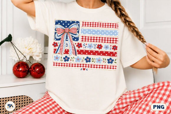 Embracing the Coquette American Flag PNG Patriotic Bow in Modern Design