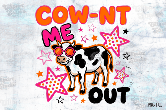 Funny Cow Cow-nt Me Out Meme PNG