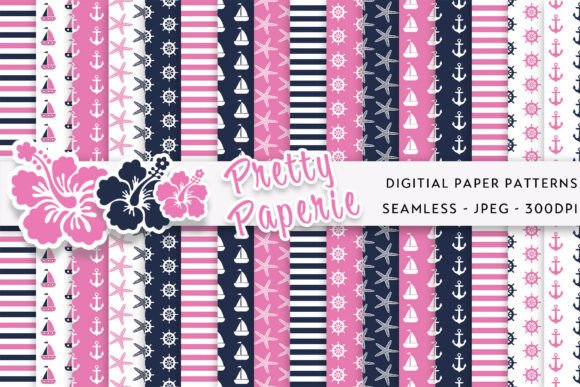 Sailing Into Creativity with 16 Nautical Digital Paper Backgrounds