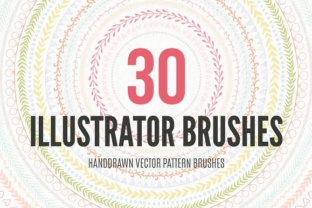 Strategic Design Efficiency with 30 Handdrawn Vector Pattern Brushes