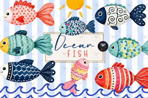 Unlock Creative Potential with Ocean Fish Clipart Watercolor